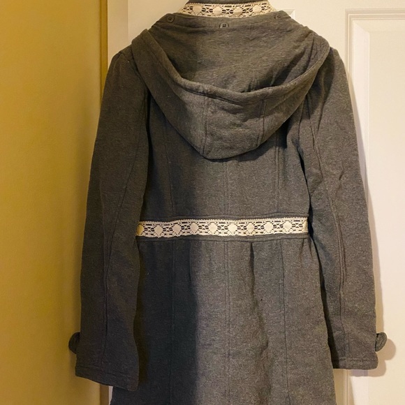 Lace Knitted Dove Hooded Jacket - Picture 2 of 6